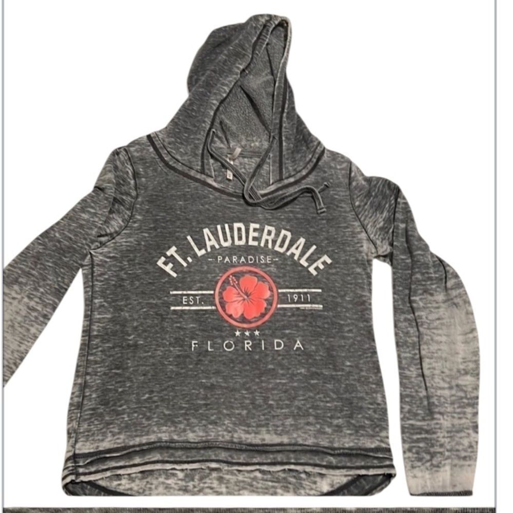 US apparel size small long sleeve distressed Fort Lauderdale hoodie GUC